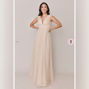 Cora Tulle - Champagne Bridesmaid / Evening Gown